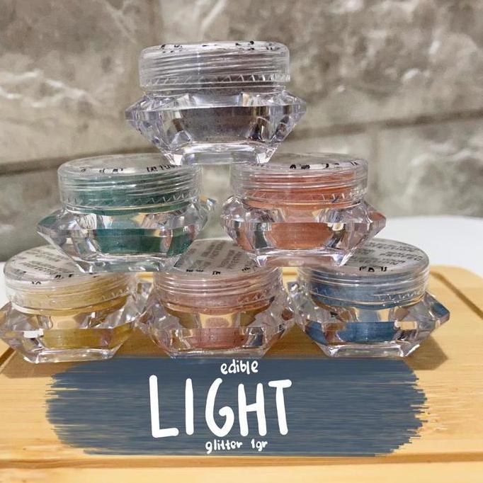 COLORFUL LIGHT EDIBLE GLITTER 1 GR - GLITER DEKORASI MAKANAN MINUMAN