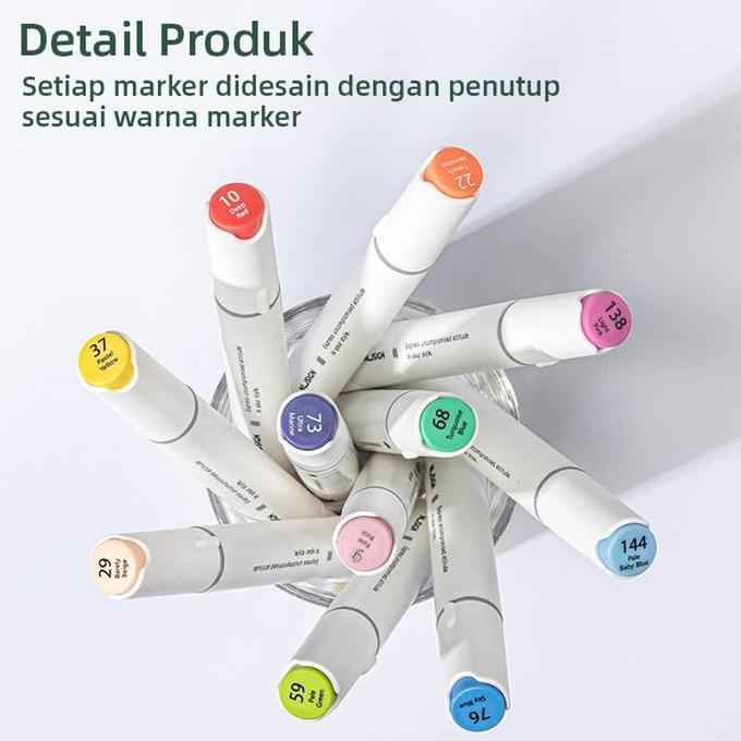 Nusign Sketch Marker / Spidol Sketsa Dual Tip Non Toxic NS736