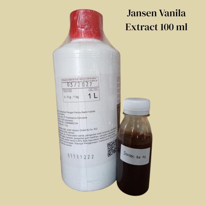 Jansen Perisa Makanan Kue Rasa Vanila Vanilla Extract 100ml
