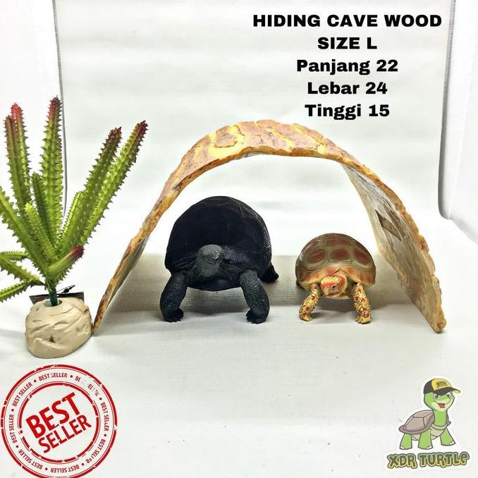 HIDING CAVE WOOD size L / RUMAH TORTO SULCATA ISTAR REPTILE