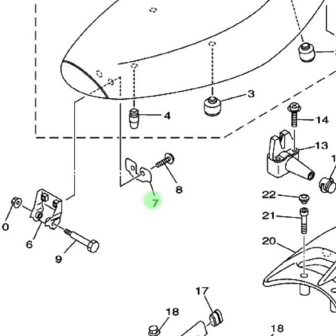 plat jok Yamaha F1Zr original cabutan