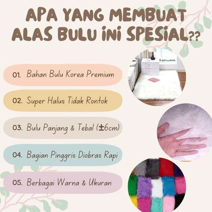 Alas Foto Bulu Korea Putih Rasfur Karpet Bulu Foto Bayi Baby Produk