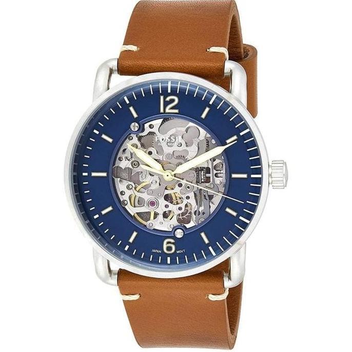 Ready Jam Tangan Pria Original ME3159 ME 3159 Automatic Commuter Brown Leather Original Garansi Resm