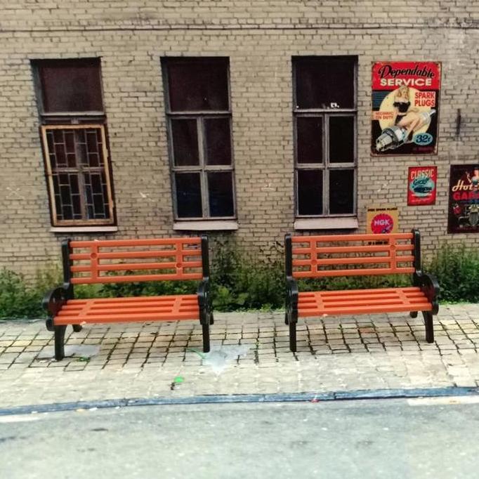 Miniatur Bangku Taman Miniatur Kursi Taman Miniatur Diorama Topper Kursi Mini