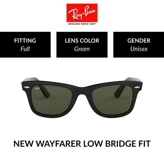 RAY-BAN WAYFARER | RB2140F 901 | Full Fitting | Kacamata Hitam | 52mm