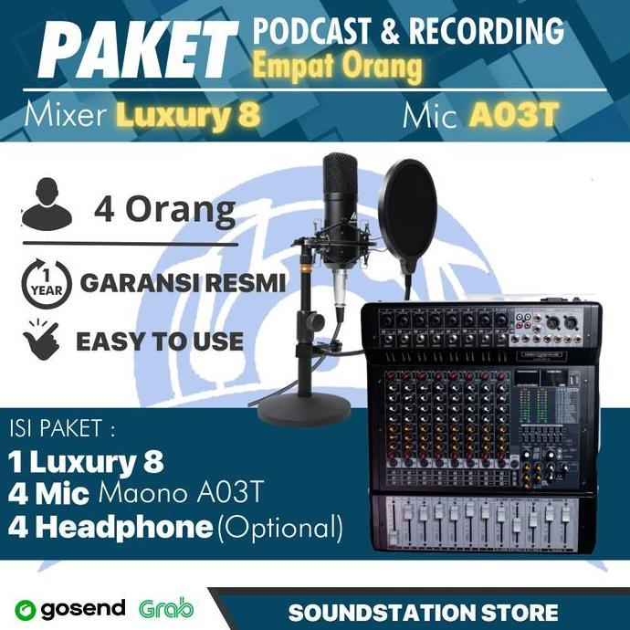 Paket Podcast 4 Orang Luxury 8 + A03T