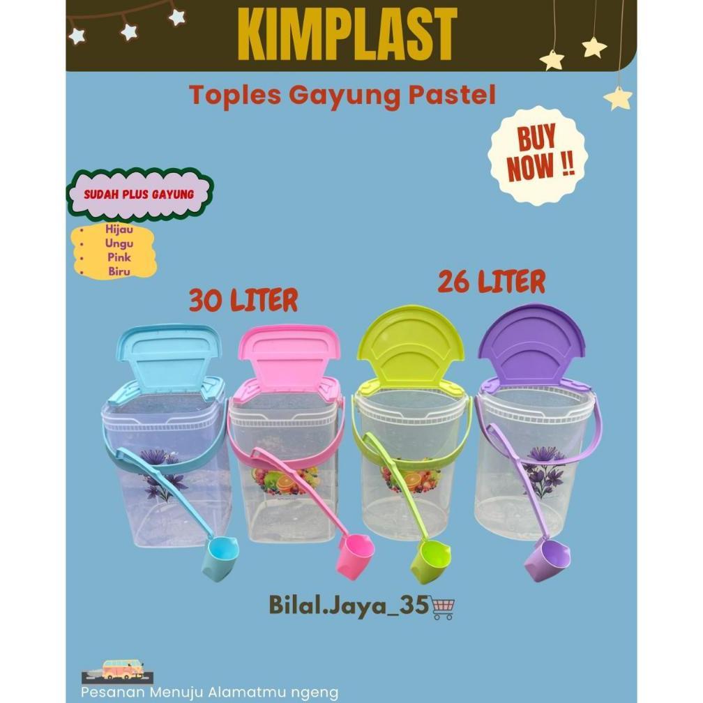 TOPLES + GAYUNG KIMPLAST 30-26 LITER / AQUARIUM ES BUAH / WADAH ES KELAPA TOPLES - KIMPLAST