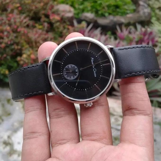 Ready ALEXANDRE CHRISTIE AC8493 AC 8493 SILVER BLACK JAM TANGAN ORI