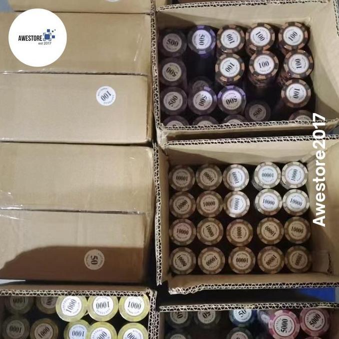 Board Game Koin Kartu Permainan Keluarga Ngumpul Party Asah IQ Set 500 Pcs Chip murah