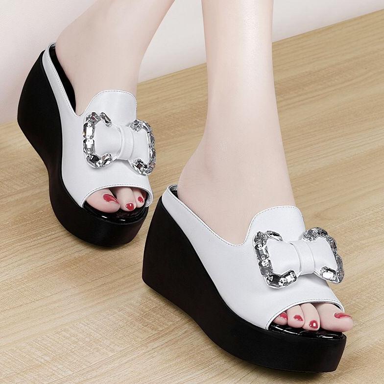 BEST SELLER WEDGES WANITA KONDANGAN/CASUAL ELEGAN TINGGU 7 CM UKURAN 36/40