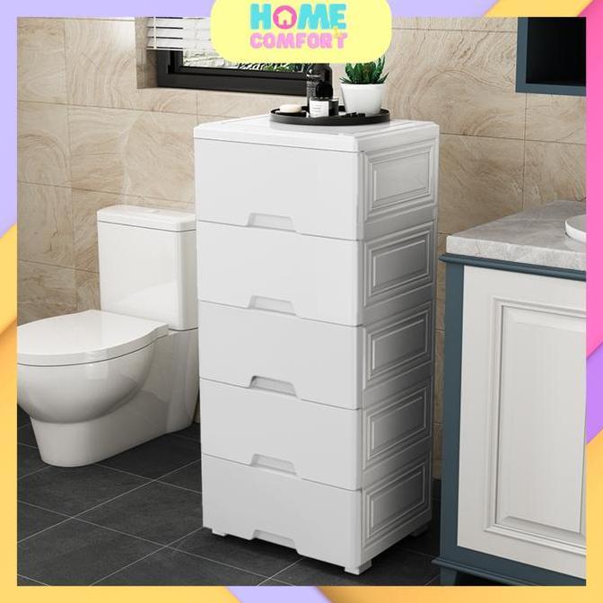 Ukuran besar Lemari laci Pakaian  Susun Plastik Roda Loker Plastik Lemari Bayi-Cabinet Storage Furni