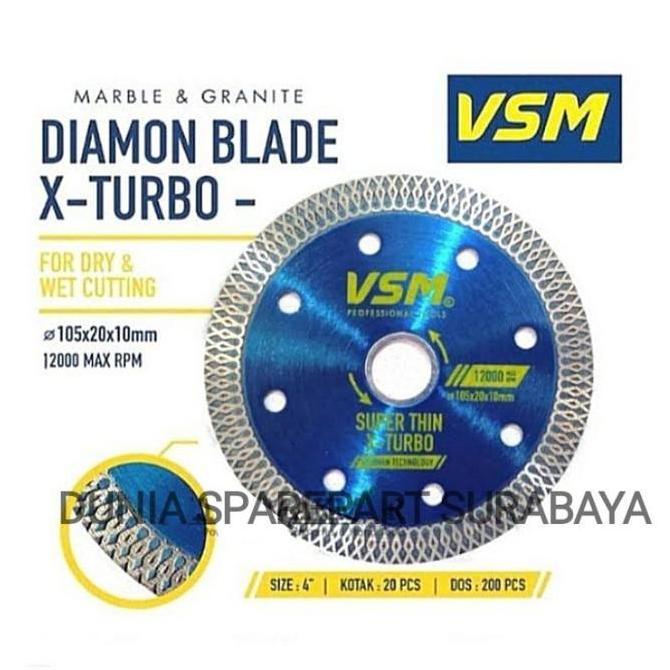 Diamond Wheel VSM Turbo X Superthin / Mata Potong Keramik Granit 4 Inch