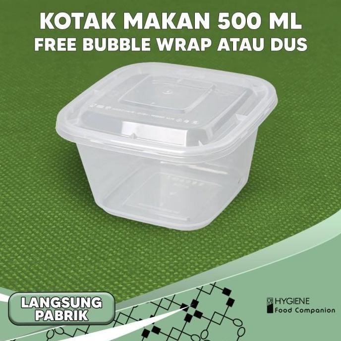 Kotak Makan Plastik / Thinwall / Food Container Persegi 500ML