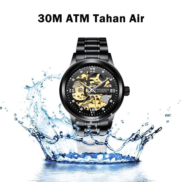 Hot Deals Fngeen 6018 Mekanik Otomatis Jam Tangan Pria Luxury Stainless Steel Original Anti Air Auto