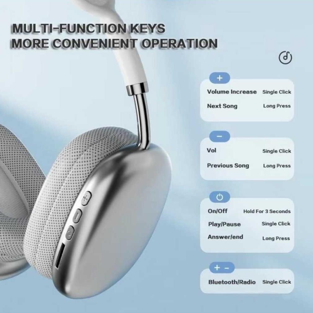 Cuci Gudang New Headphone P9 Bluetooth 5.1 Ipx4 Waterproof Microphone For Pc Laptop Computer Gaming 