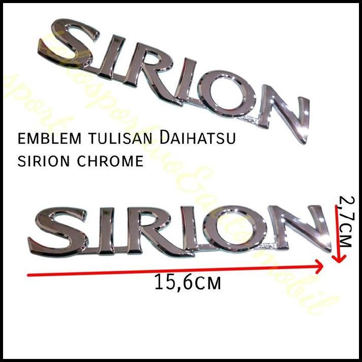 TERLARIS EMBLEM LOGO TULISAN BAGASI DAIHATSU SIRION CHROME