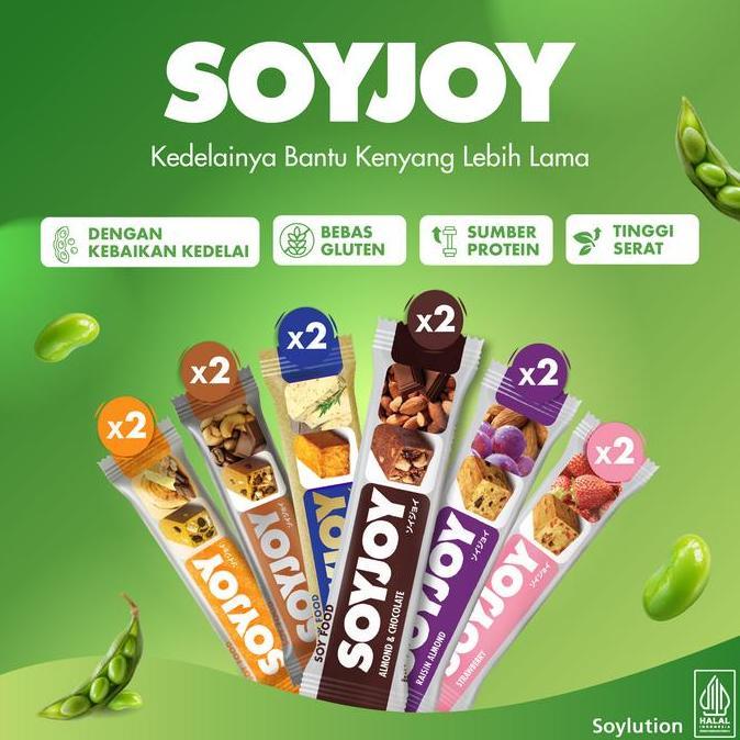 SOYJOY Snack Bar Kedelai All Variant - 12 Bar