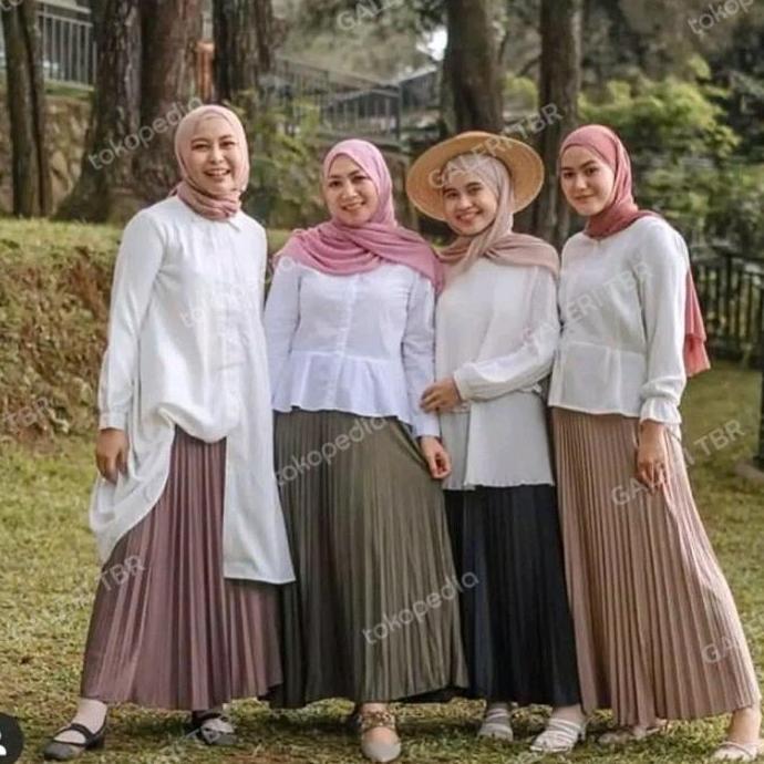 ROK PLISKET PANJANG PREMIUM IMPORT KOREA/ROK MODEL A TEBAL BAGUS HC