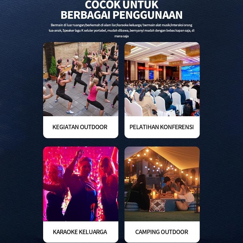 Big Promo Speaker Bluetooth  Karaoke 2Mic 1 Set Karaoke Speaker  Sound Bluetooth Super Bass Aktif Ho