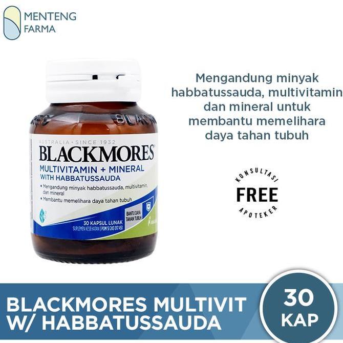 Blackmores Multivitamin + Minerals with Habbatussauda 30 Kapsul Lunak