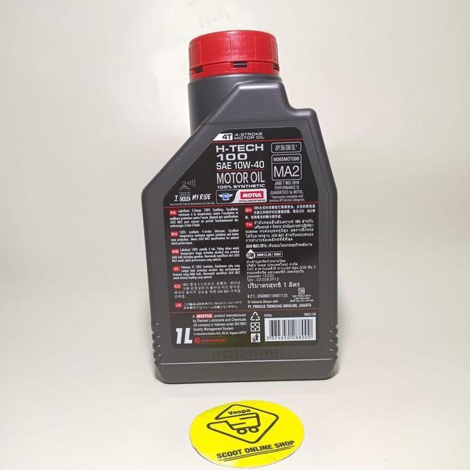 Ready OLI MESIN MOTUL 10W-40 VESPA MATIC