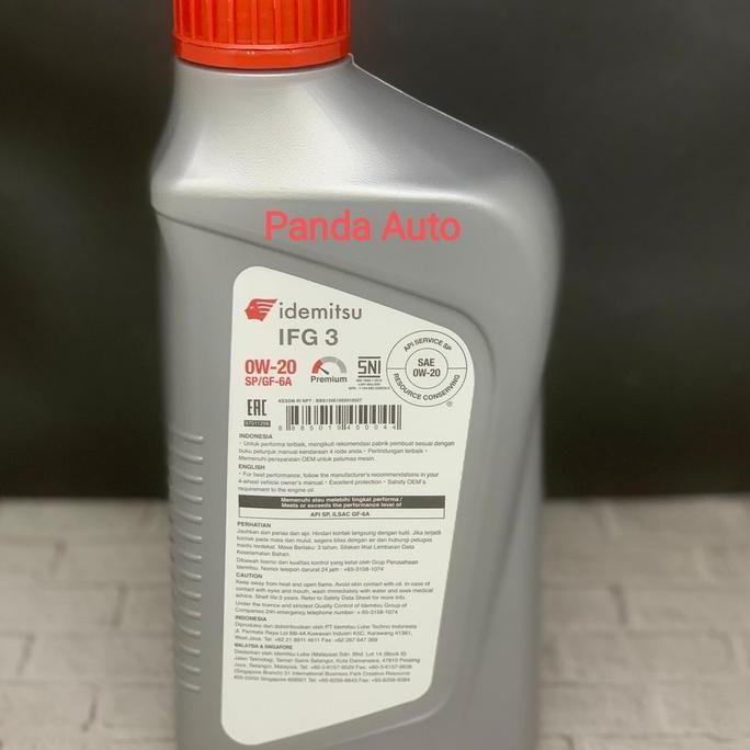 Ready OLI MESIN MOBIL BENSIN IDEMITSU 0W 20 FULLY SYNTHETIC BTL 1 LTR ASLI