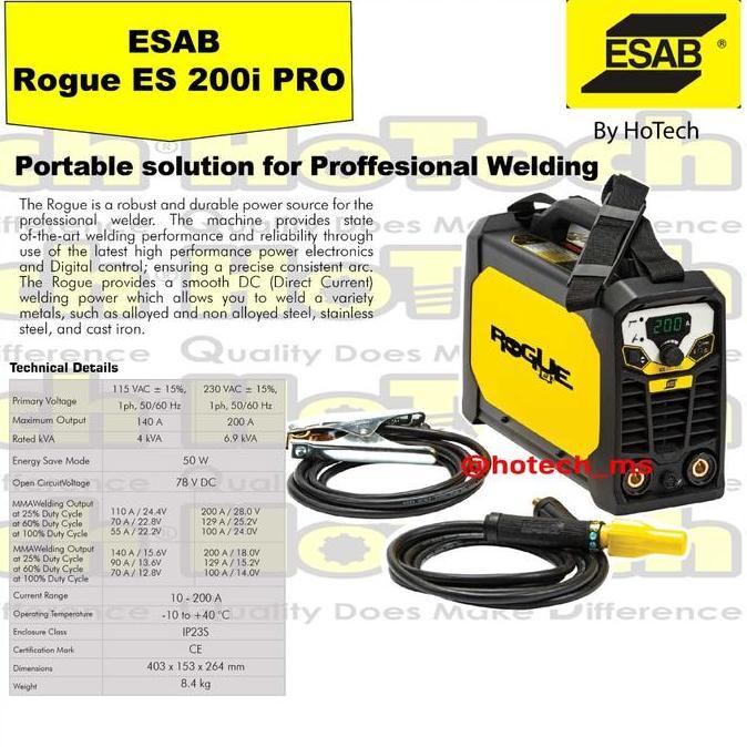 Mesin las Esab Buddy Arc 200 MMA