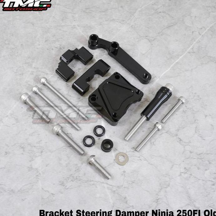 Bracket breket steering damper stabiliser stang Ninja250 Ninja 250 FI murah
