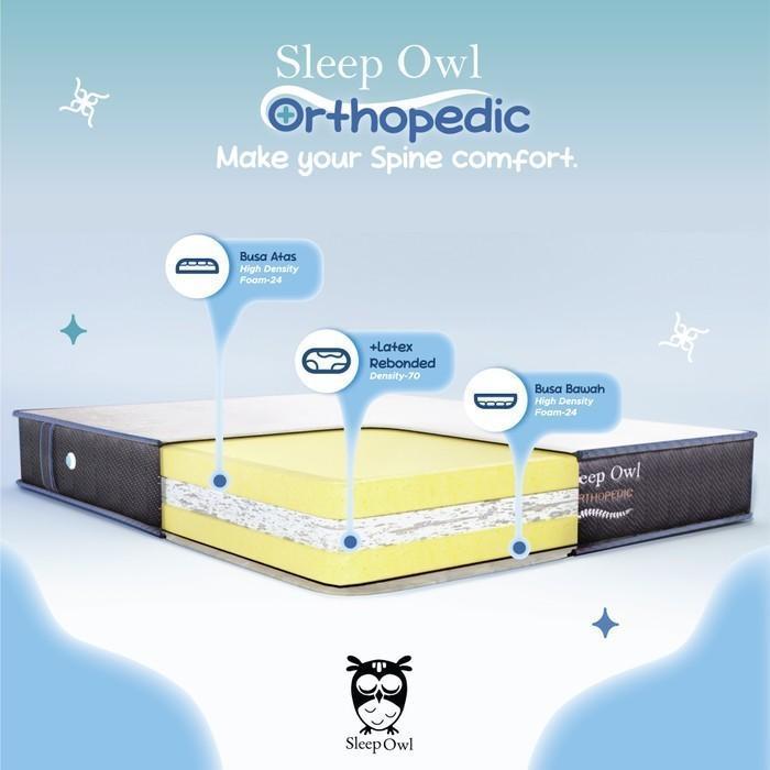 SLEEP OWL ORTHOPEDIC Kasur Busa Rebonded Latex 140 x 200