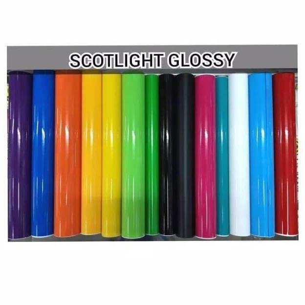 skotlet/sticker warna glossy polos top quality wrapping motor aquarium murah