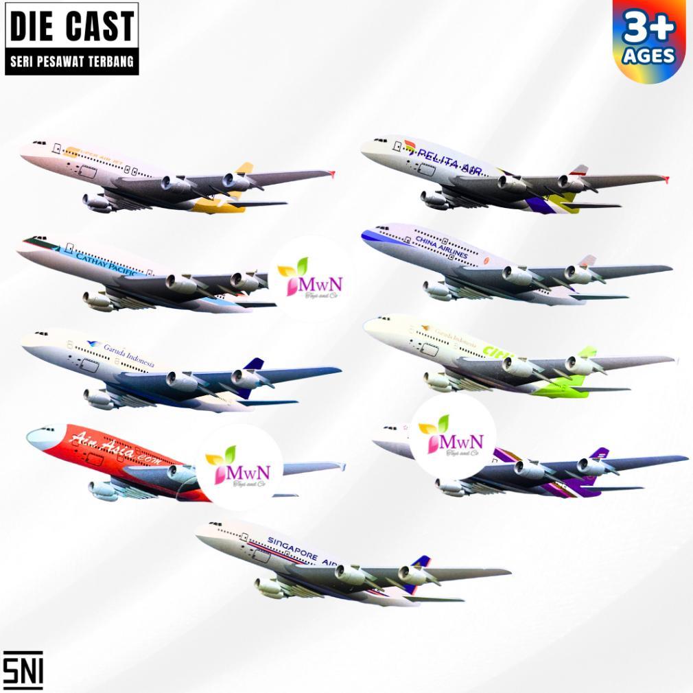 MURAH Mainan Diecast Pesawat Terbang A380-2 Besi Plastik