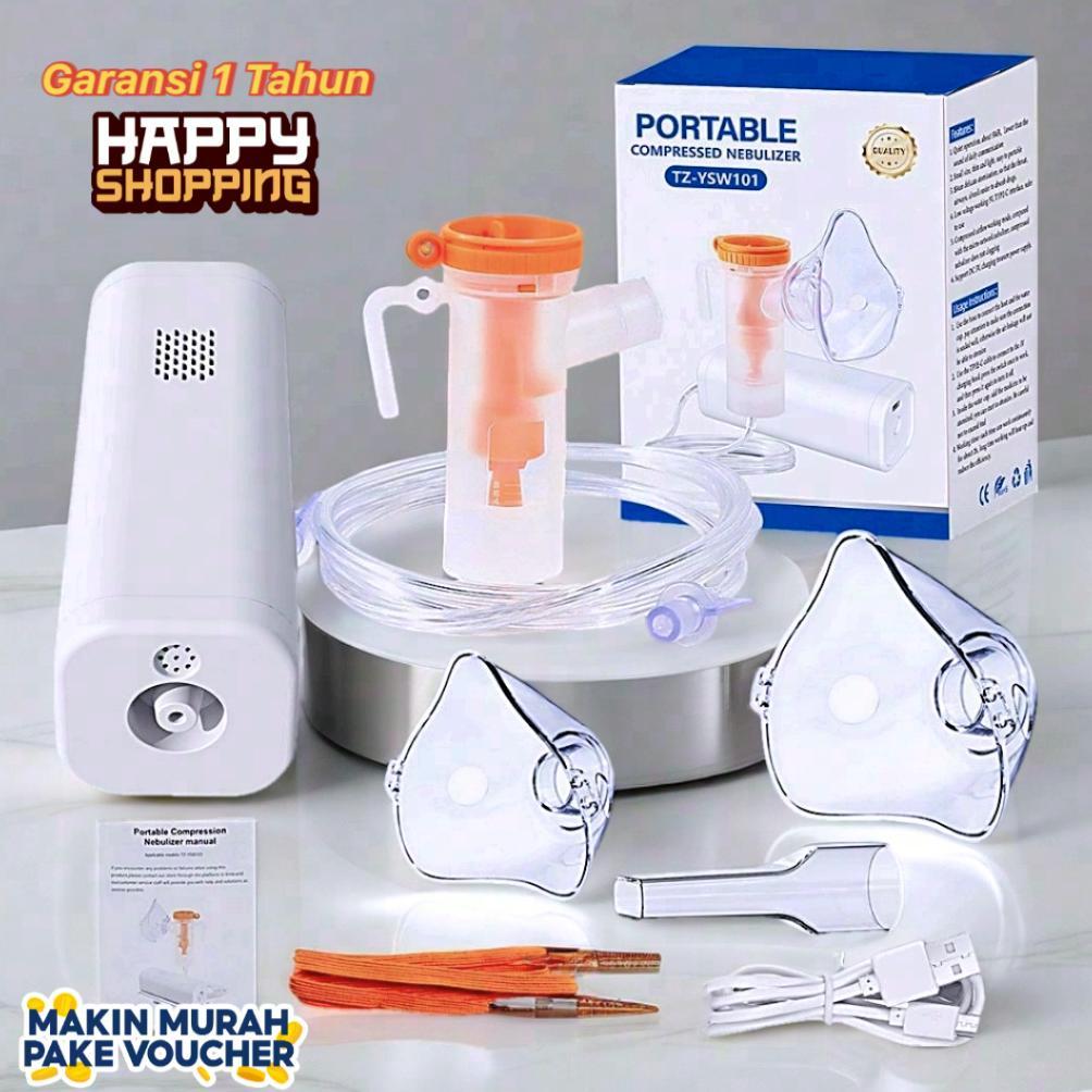 TaffOmicron Alat Terapi Pernapasan Asma Nebulizer Inhaler Atomizer Anak Dewasa