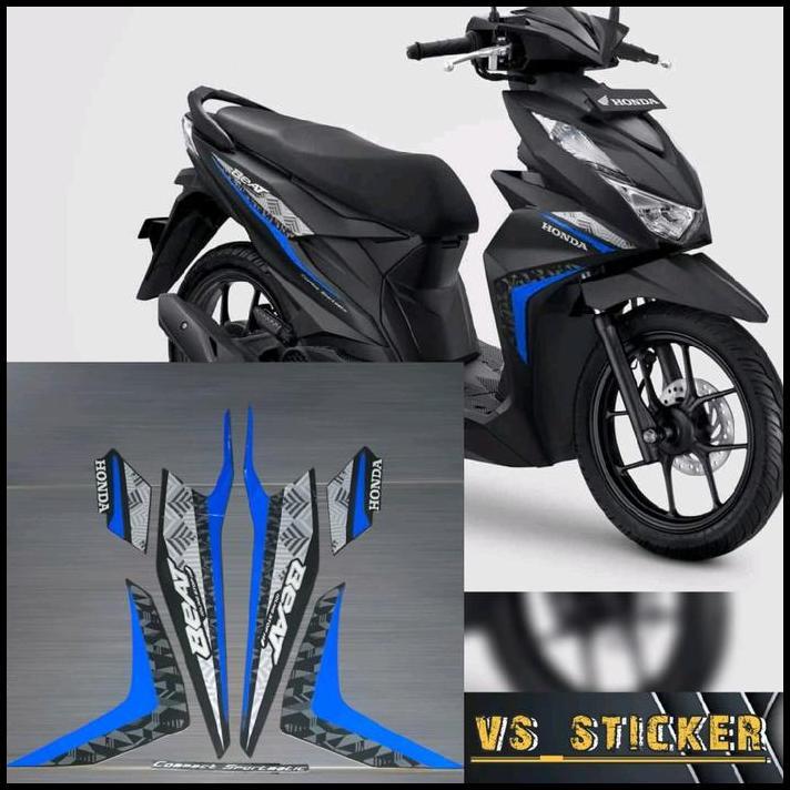 TERLARIS STRIPING STICKER LIST BODY STANDART MOTOR BEAT DELUXE ISS 2021 2022 MOTORCYCLE SEPEDA 