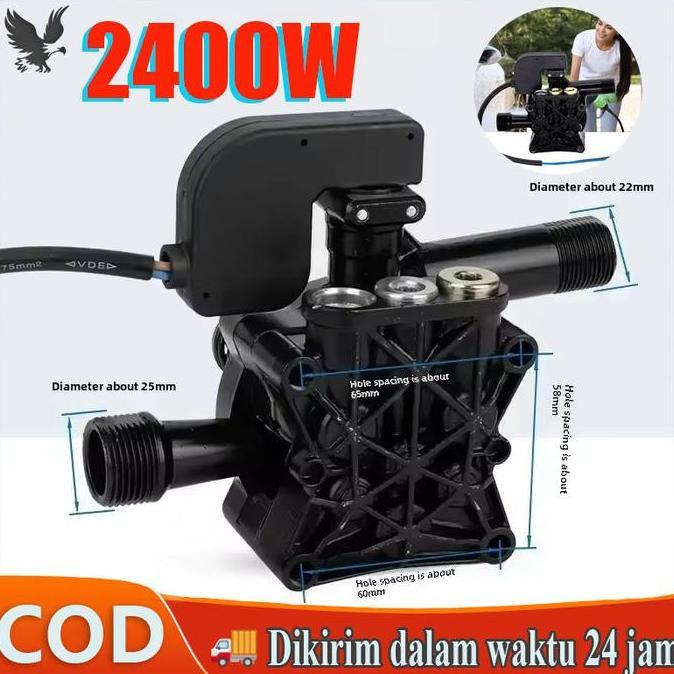 FOWERLEB CODKepala Pompa Pencuci Tekanan Switch Trigger Seal Sil Otomatis Piston Jet Cleaner Kepala 