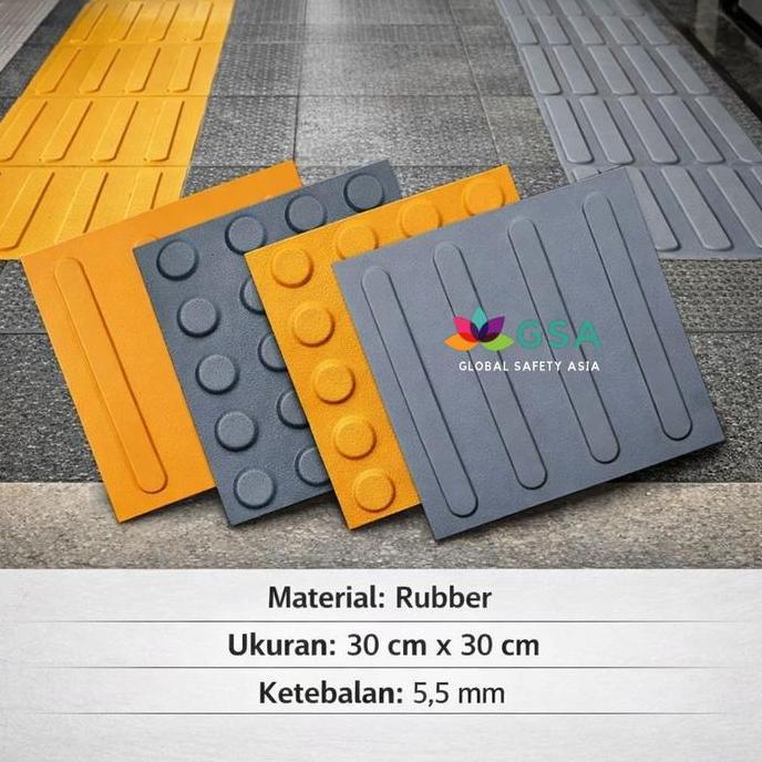 Tunanetra Tactile Karet Blind Road Sidewalk - Paving Block Rubber