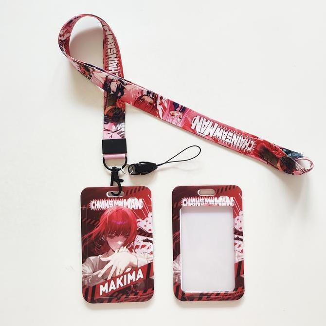 ID Card Holder Name Tag Lanyard Kalung Kartu Anime Chainsaw Man
