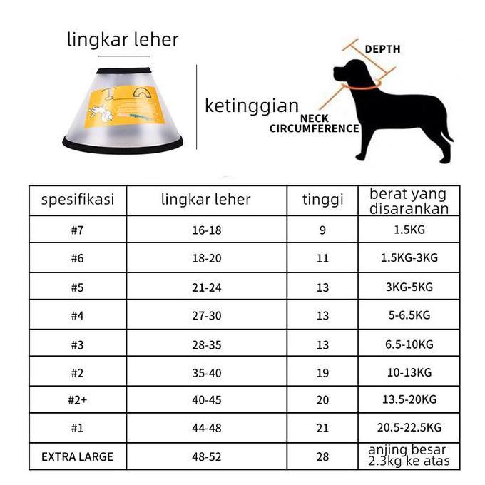 FOWERLEB Collar Kucing Leher Kucing Anti Jilat Corong Kucing Collar Anjing Jumbo Pet Collar Neck Acc