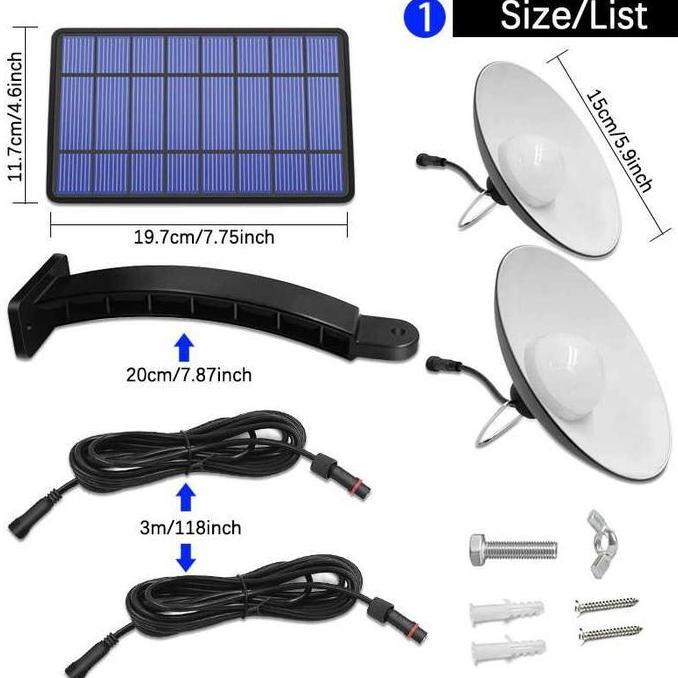 LAMPU TENAGA SURYA SOLAR CELL SOLAR PANEL SENSOR CAHAYA TAMAN RUMAH