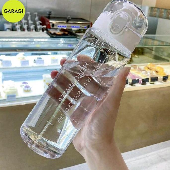 AWAYESH BOTOL AIR MINUM PLASTIK TRANSPARAN SPORTS WATER BOTTLE