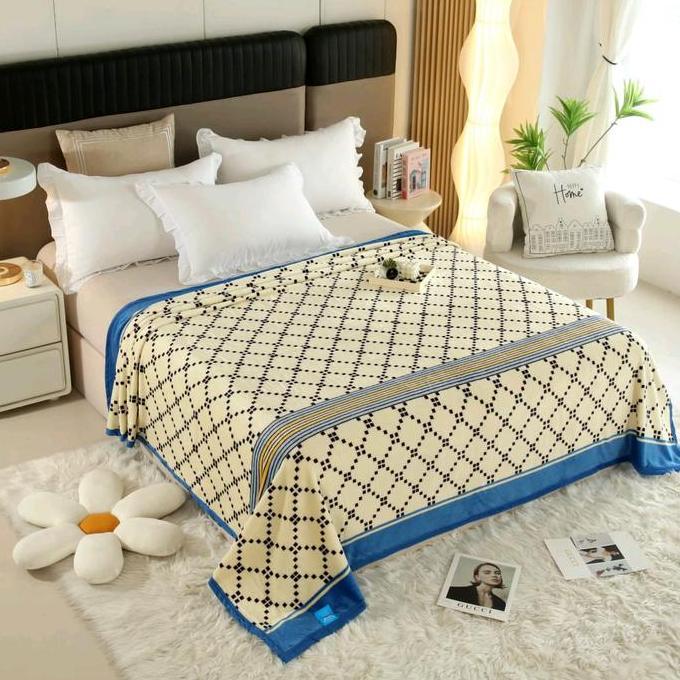 TERLARIS SELIMUT DEWASA POLISTER TEBAL SUPER JUMBO SRH UKURAN 200X230CM AESTETIK BULU HALUS LEMBUT B