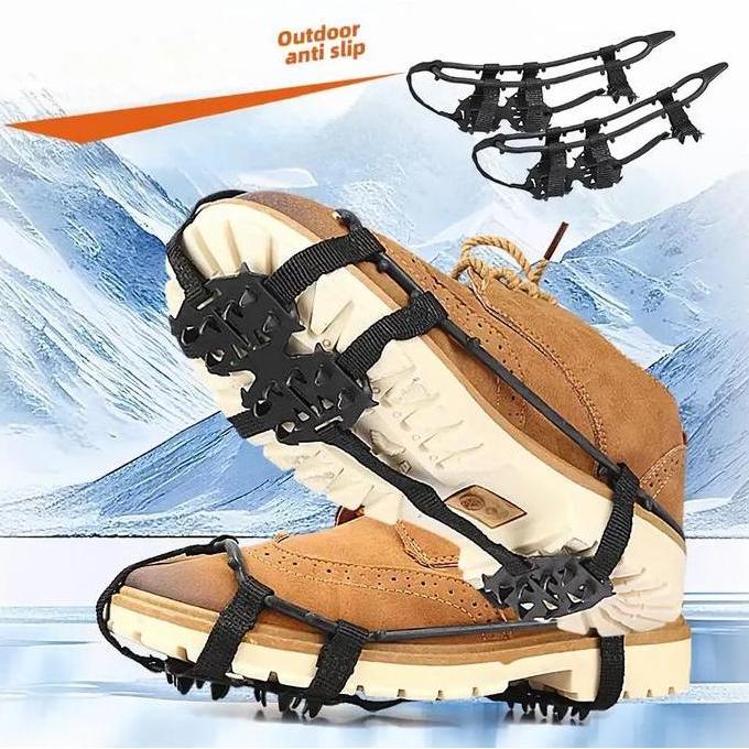 VIWIUWIU 1 Pasang Anti Slip Sepatu Salju / Alas Sepatu Anti Slip Mendaki Shoes Spike / Alas Sepatu A