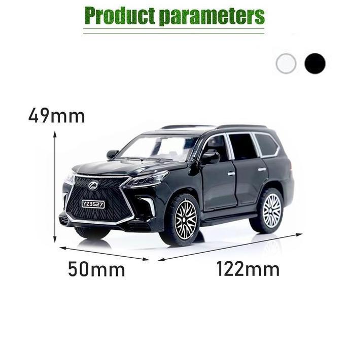 BAIAVY Diecast Miniatur Mobil Lexus LX 570 SUV  Besi Metal Miniatur Mobil Mobilan