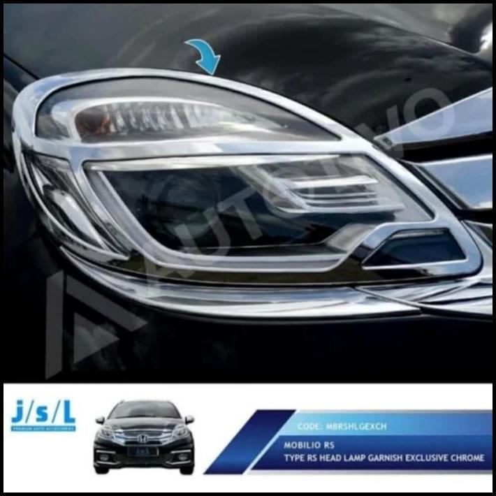GRATIS ONGKIR JSL GARNISH LAMPU DEPAN CHROME MOBILIO RS 2015 - 2016