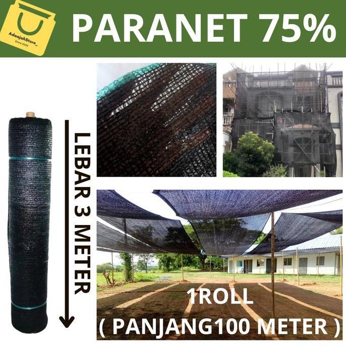 Paranet 75% ( 1 Roll ) Lebar 3 Meter - Jaring Paranet Anti Uv