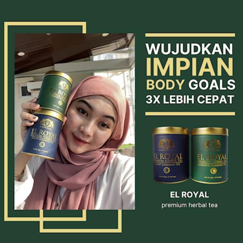 NEW Minuman pelangsing El royal Premium Tea Original / Teh Pelangsing siang & malam (1 paket) [terba