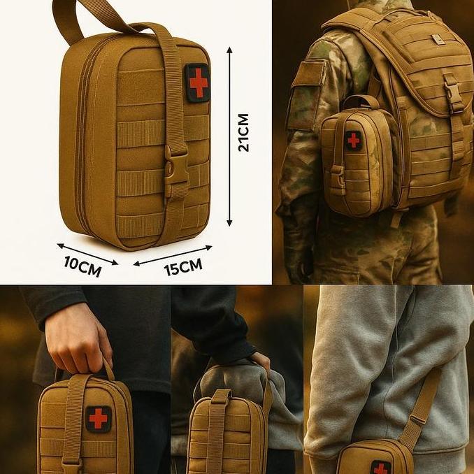 Tas Organizer Medis Obat P3K First Aid Kit Medical Bag Tactical Army molle pouch HM