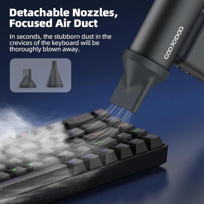 GOOJODOQ GFS009 3-in-1 Ultra High-Speed Premium Handheld Fan Up to 71000 RPM 6000 MAH LED Display Wi