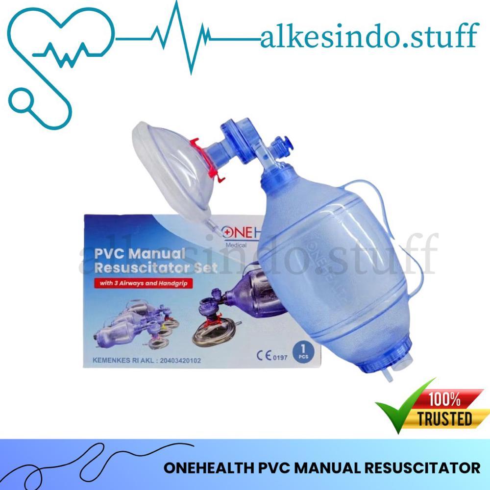 OneHealth Ambubag PVC Manual Resuscitator Set Dewasa Anak Bayi Ambubag Pompa Alat Bantu Pernapasan