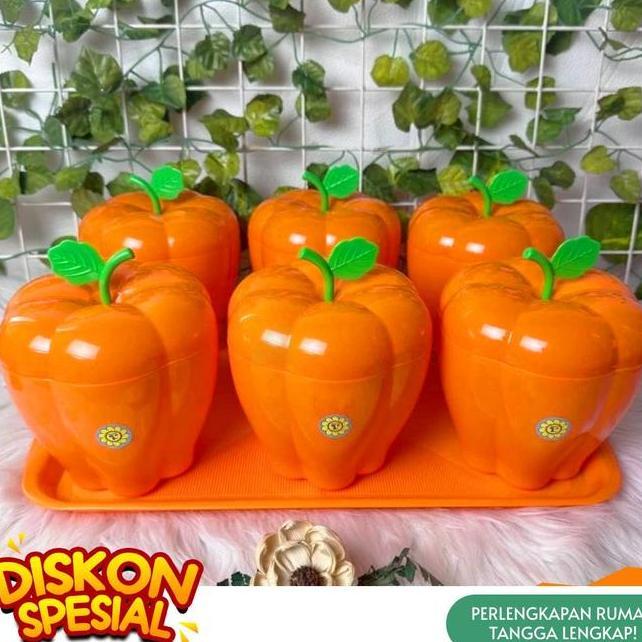 3.3Toples Set Labu Nampan Unik Ukuran M 6 Toples1 Nampan