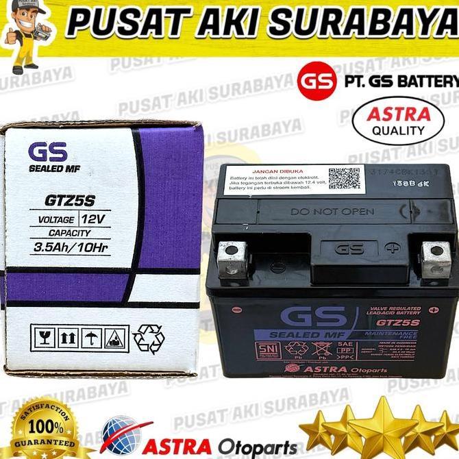 Promo TERMURAH AKI GS ASTRA GTZ5S ACCU KERING MOTOR HONDA VERZA NEW BLADE Diskon